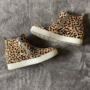 Steve Madden leopard wedge sneaker